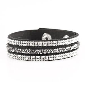 Black/rhinestone wrap